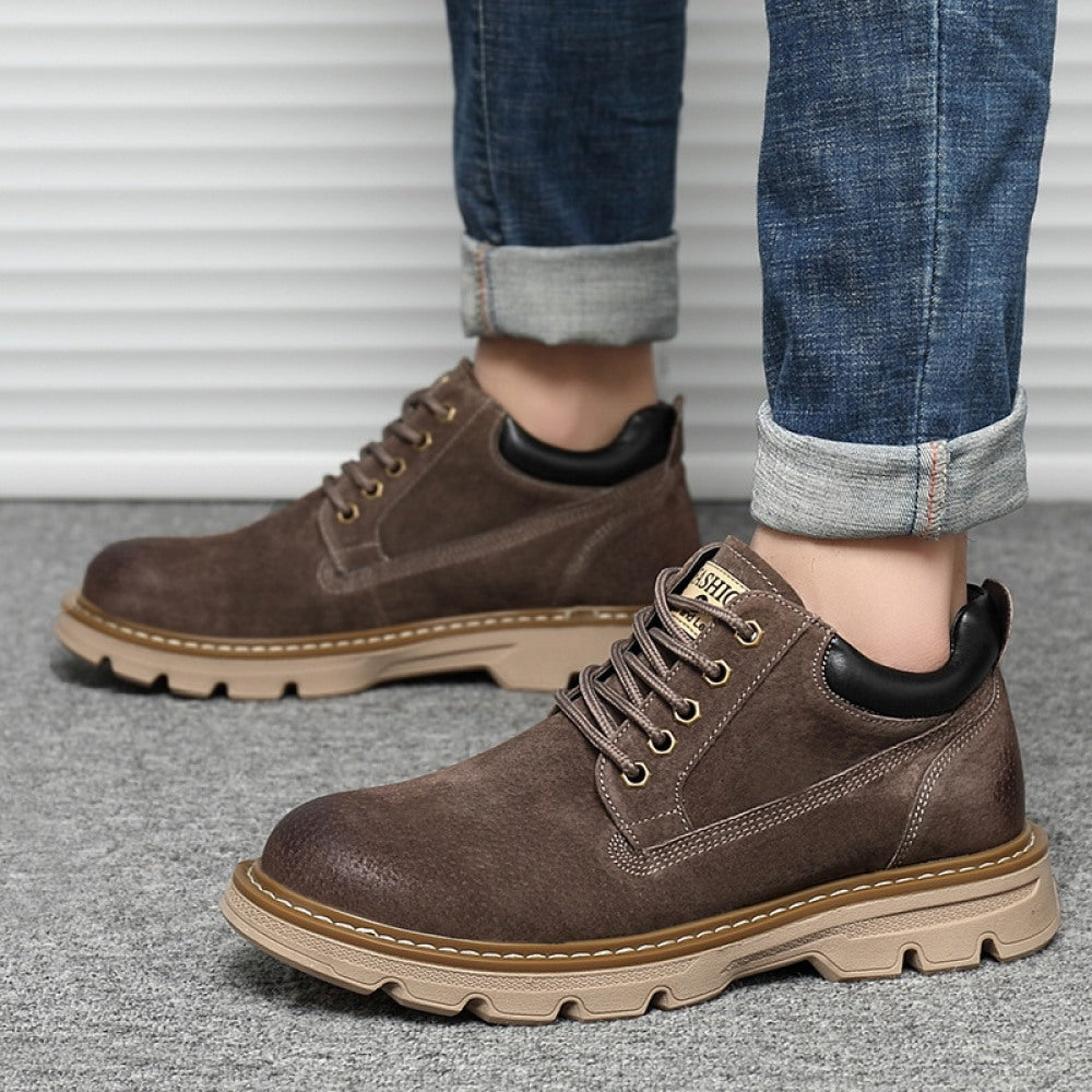 Men's Casual Trendy Fashion Tooling Leather Boots