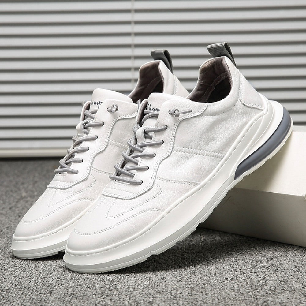 Men's Leather Platform Foot Outdoor Casual British Style Shoes